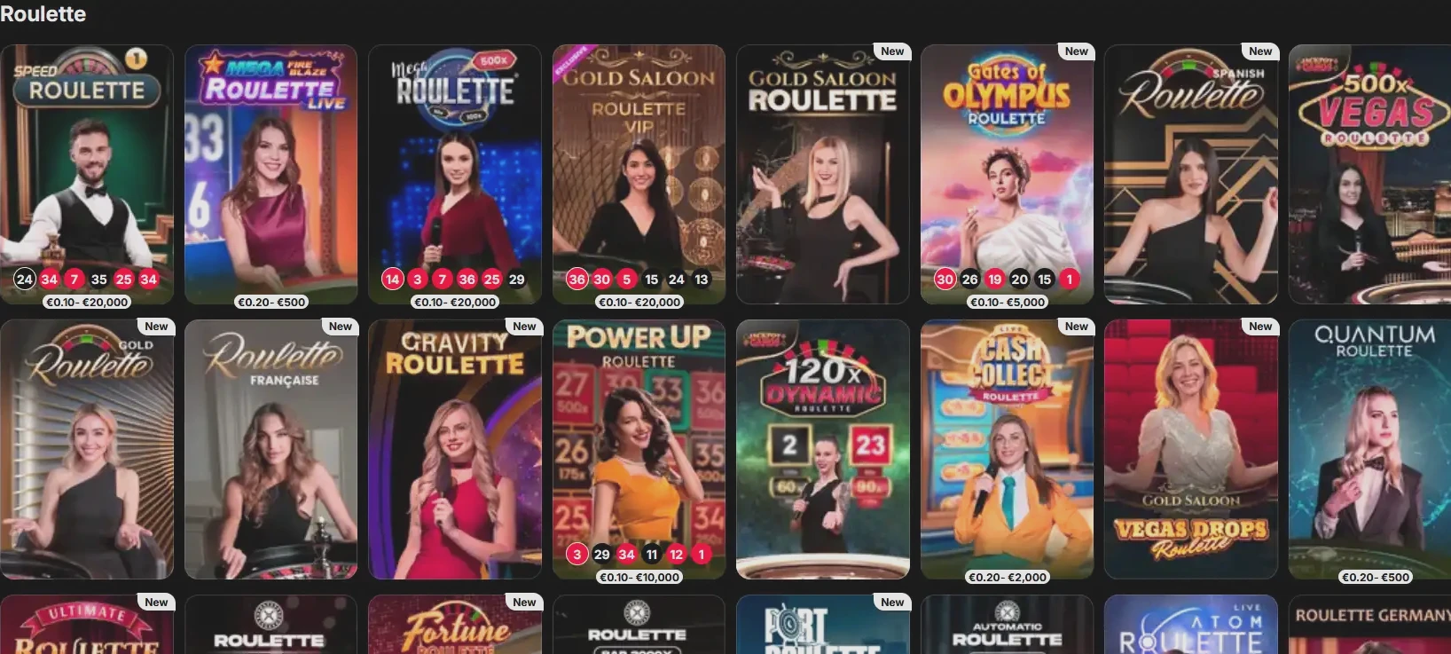 Live roulette table streaming at Spinit Casino